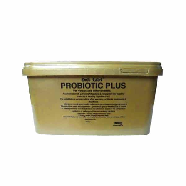 Gold Label Probiotic Plus 900g – Digestive Support For Dogs, Horses & Livestock With Live Yeast & Gut-Friendly Bacteria