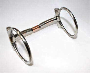 Billy Allen snaffle brzda D-ring, z bakrom