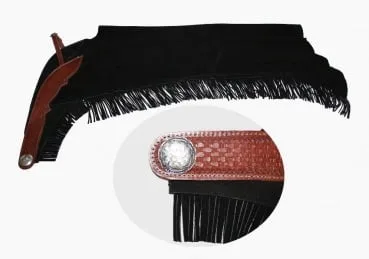 Western show chapsi, črni 3